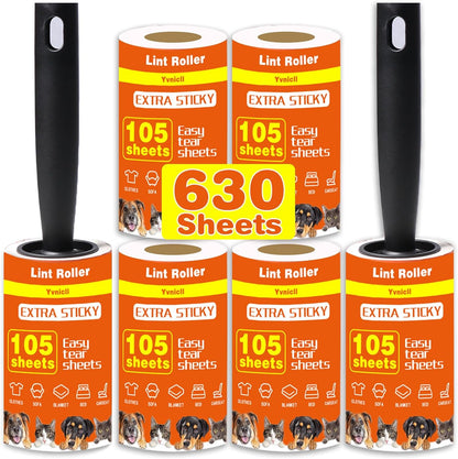 Yvnicll 630 Sheets Extra Sticky Lint Rollers for Pet Hair