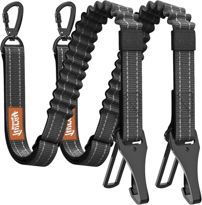 2Pcs Dog Seat Belt, Dog Car Seat Belt Bungee for Pet, Black